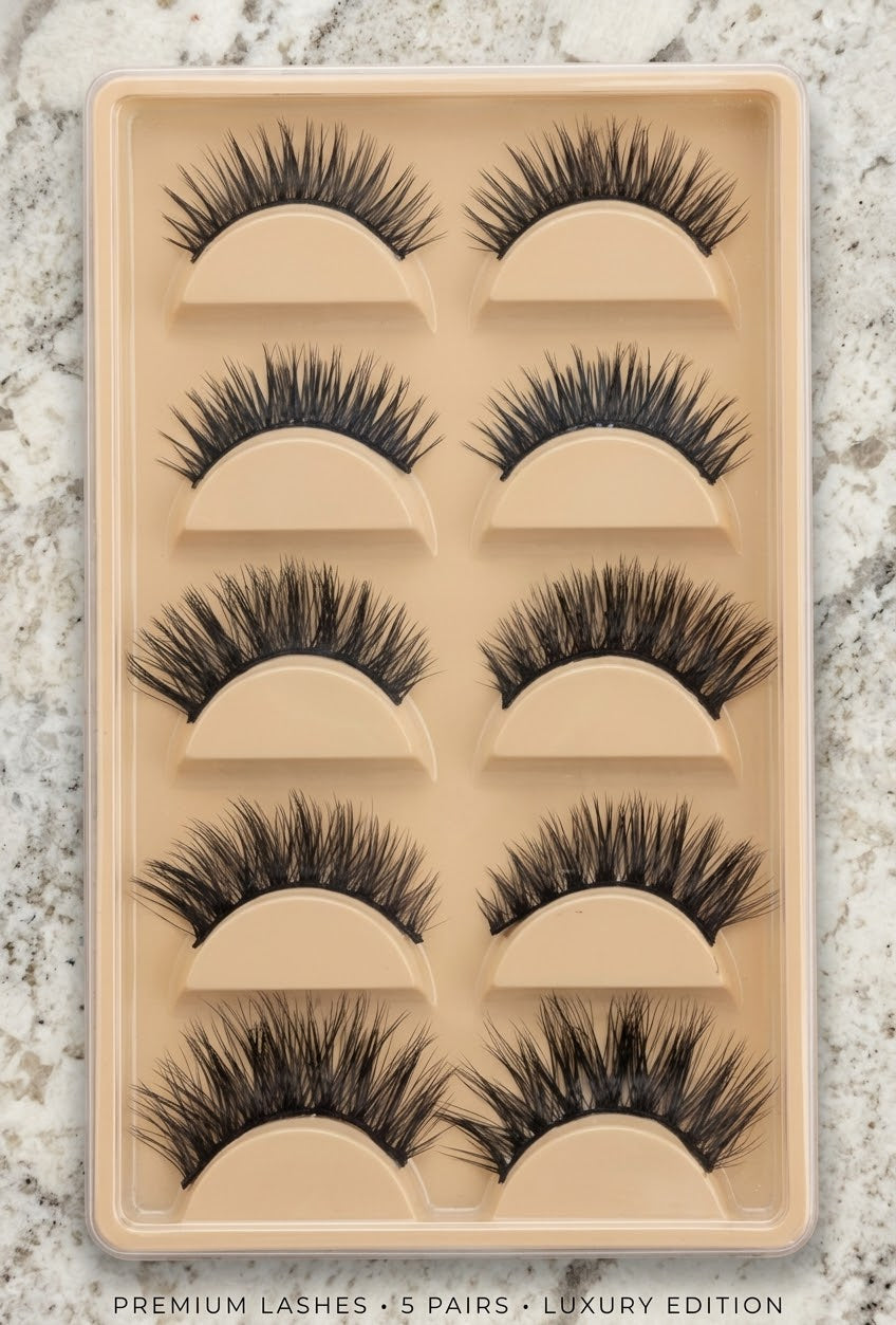 The Luxury Edition: 5-Pair Premium Lash Set
