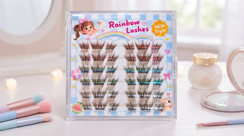 Prismatic Rainbow Strip Lashes