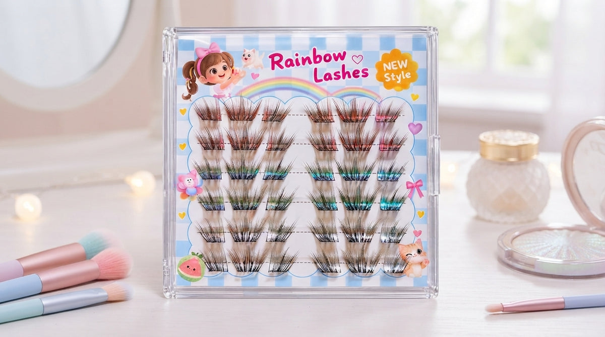 Prismatic Rainbow Strip Lashes