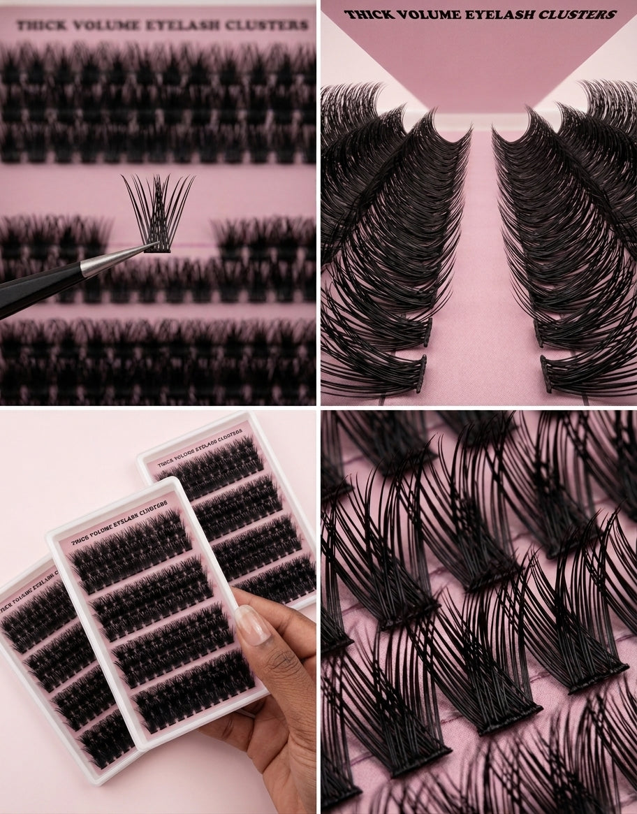 High-Volume Drama Lash Clusters
